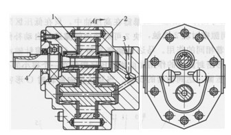 面間隙可自動補償?shù)臐u開線外嚙合齒輪馬達(dá)結(jié)構(gòu)圖