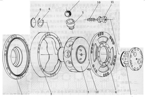 QJM型馬達(dá)主要零件分解圖